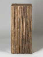 Teak rough zuil 41x41x90cm